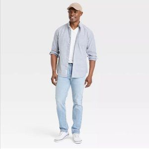 Men's Slim Fit Hemp Jeans-Goodfellow & Co™Blue Denim Wash 30 New Without Tags 1